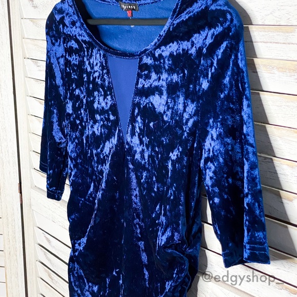Therapy | Stretch Crushed Velvet Dress NWOT - Picture 2 of 8
